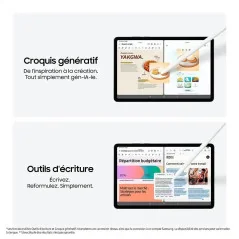 Samsung Galaxy Tab S11 - Écran Dynamic AMOLED 11.0" - 5G - Ram 12 Go Stockage 128 Go - Gris