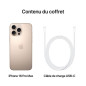 Apple iPhone 16 Pro Max - 256Go - 6,9 pouces - Poids 227g - Titane Sable - Neuf - Garantie 1an