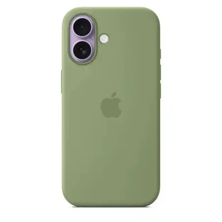 Apple Coque en silicone avec MagSafe pour iPhone 17 - Signé Apple - 45 % recyclé - Certifié Qi2.2 - Vert ardoise