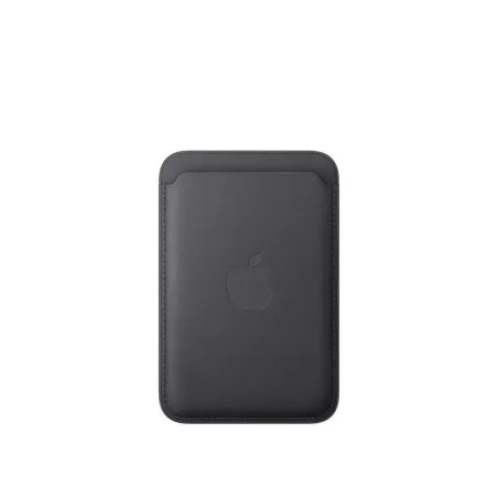 Apple Porte-cartes en tissage fin pour iPhone avec MagSafe - Signé Apple - tissu micro-sergé résistant - Noir