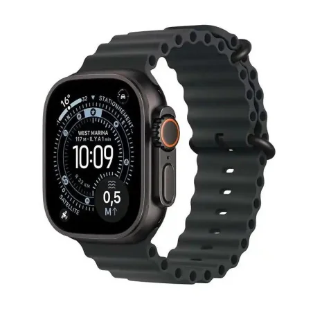 Apple Watch Ultra 3 5G-LTE GPS + Cellulaire - 49 mm - Titane Noir - Bracelet Océan Noir - WatchOS 26