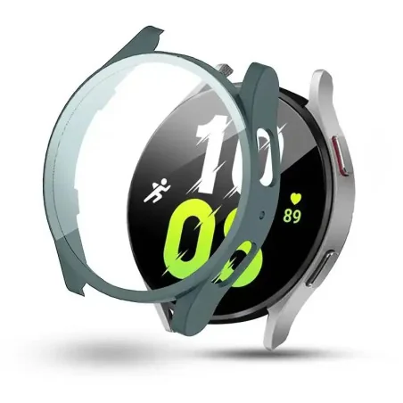 Samsung Protection Galaxy Watch 5, 44mm Intégrale coque en polycarbonate Verre Trempé vert