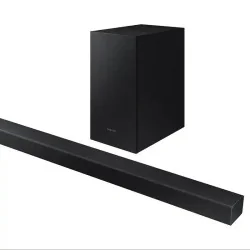 Samsung Barre de son 2.1, 150W, Bluetooth, idéale pour son immersif TV, films, jeu et musique noir