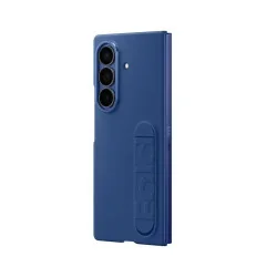 Samsung Coque en silicone avec lanière bleu Galaxy Fold7 (+ film de protection anti-reflet) EF-MF966