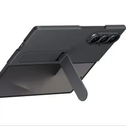 Samsung Coque en silicone avec lanière Galaxy Fold7 noir (+ film de protection anti-reflet) EF-MF966