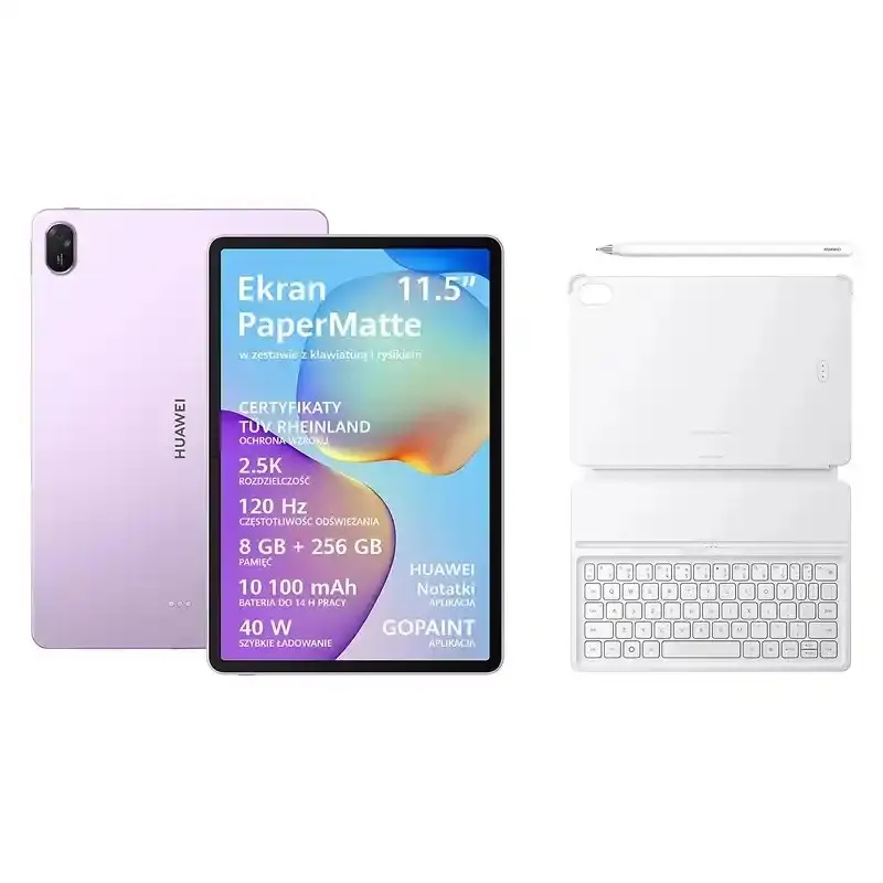 HUAWEI MatePad 11.5 2025 PaperMatte Edition Tablette Wi-Fi 8GB 256GB Violet + Clavier + Stylet résolution de 2456 × 1600 px