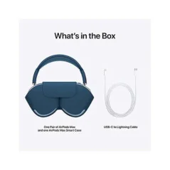 Apple Casque AirPods Max - Appels / Musique - 20 heures d'utilisation - Bleu Ciel