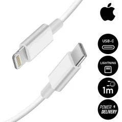 Apple Câble - Original Apple - USB-C vers Lightning (1m) Pour iPhone, iPod, iPad, Mac & Airpods