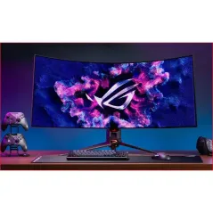 Asus Moniteur gaming ROG Swift OLED incurvé de 39 pouces WQHD - 240 Hz - 0,03 ms - AMD FreeSync Premium Pro - HDMI, USB-A, DP