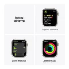 Apple Watch Séries 7 GPS + Cellulaire - Boîtier en aluminium - Lumière stellaire
