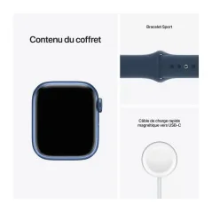 Apple Watch Series 7 GPS + Cellulaire - Boîtier en aluminium Bleu 41 mm