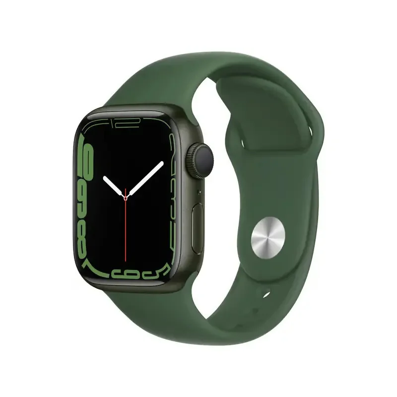 Apple Watch Series 7 GPS - Boîtier en aluminium Vert 41 mm - Bracelet sport Verte