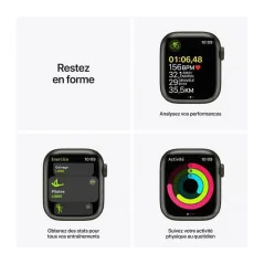 Apple Watch Series 7 GPS - Boîtier en aluminium Vert 41 mm - Bracelet sport Verte