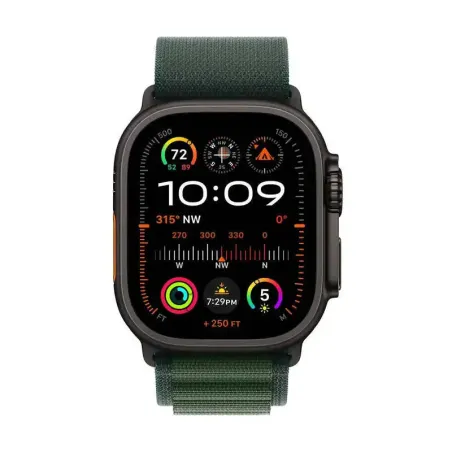 Apple Watch Ultra 2 - GPS + Cellulaire - Titane Noir 49 mm - Alpine Vert - Garantie 1 An