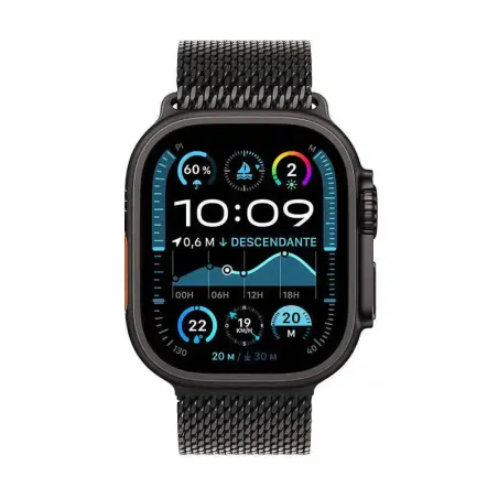 Apple Watch Ultra 2 GPS + Cellulaire - Titane Noir 49 mm - Milanais en Titane Noir