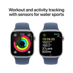Apple Watch Series 10 GPS + Cellulaire - aluminium Argent 42 mm - Bracelet sport