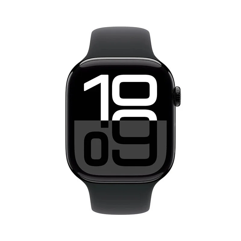 Apple Watch Series 10 GPS + Cellulaire - aluminium Noir de jais 46 mm - Bracelet sport