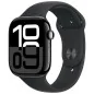 Apple Watch Series 10 GPS + Cellulaire - aluminium Noir de jais 46 mm - Bracelet sport