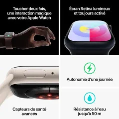 Apple Watch Series 9 GPS Boîtier en aluminium Rouge 41 mm Bracelet sport
