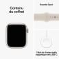 Apple Watch Séries 9 - GPS + Cellulaire - aluminium - Lumière stellaire - 41 mm - Bracelet sport
