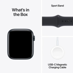 Apple Watch SE (2ème génération) GPS - Aluminium 44mm - Sport - couleur Minuit