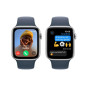 Apple Watch SE (2ème gén) GPS - Aluminium - 44mm - Argent - Sport - Bleu Orage