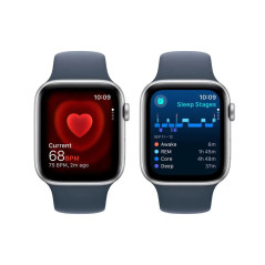 Apple Watch SE (2ème gén) GPS - Aluminium - 44mm - Argent - Sport - Bleu Orage