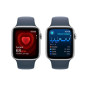 Apple Watch SE (2ème gén) GPS - Aluminium - 44mm - Argent - Sport - Bleu Orage