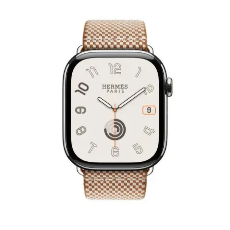 Apple Watch Hermès Series 10 GPS + Cellulaire - Titane 46 mm - Tour Or