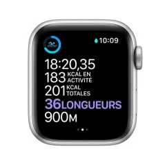 Apple Watch Série 6 GPS + Cellulaire - boîtier en aluminium argenté de 40 mm