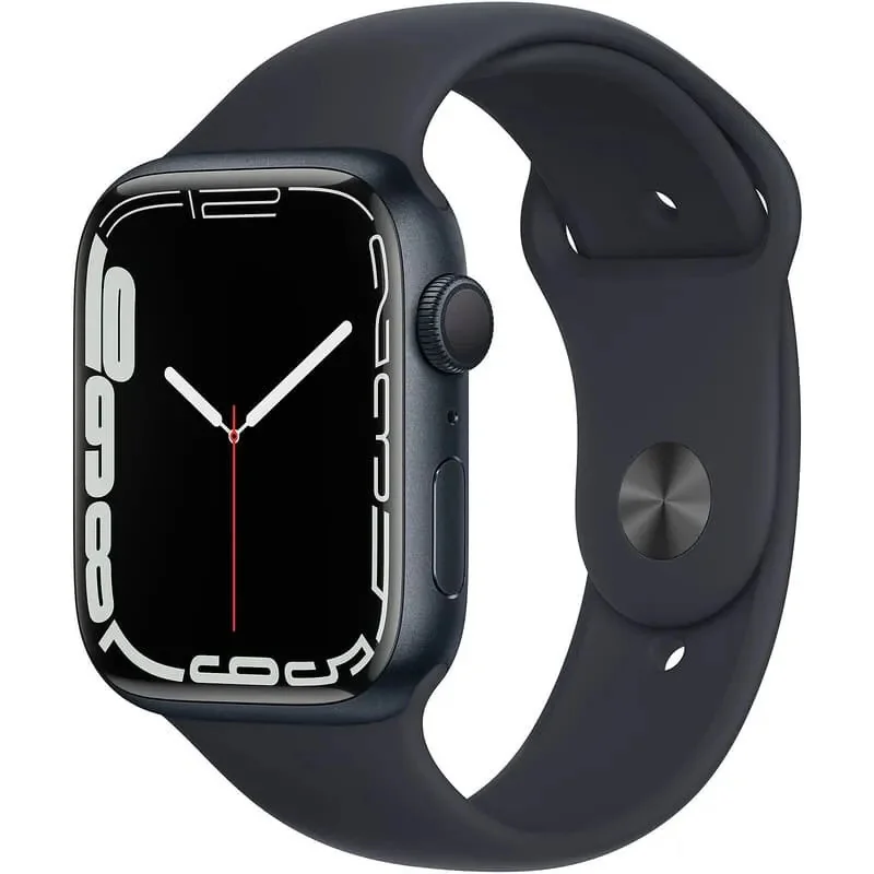 Apple Watch Series 7 GPS - Boîtier en aluminium minuit 45 mm - Bracelet sport