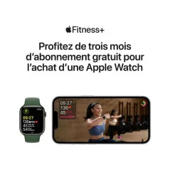 Apple Watch Series 7 GPS - Boîtier en aluminium minuit 45 mm - Bracelet sport