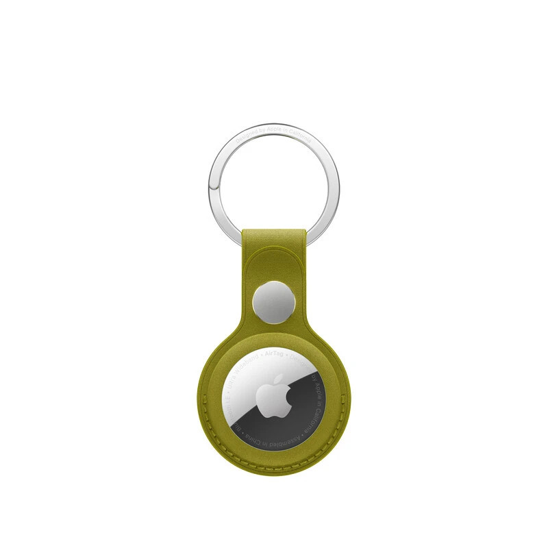 Apple Accessoire - Original Apple - Porte-clés à tissage fin pour AirTag – inoxydable - Chartreuse