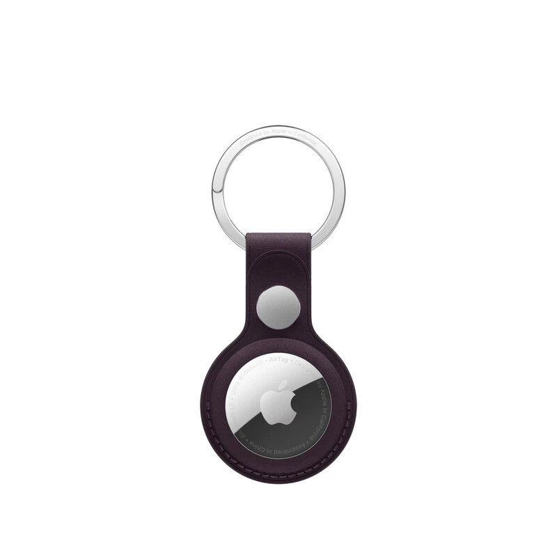 Apple Accessoire - Original Apple - Porte-clés à tissage fin pour AirTag – L’acier inoxydable - Mûre