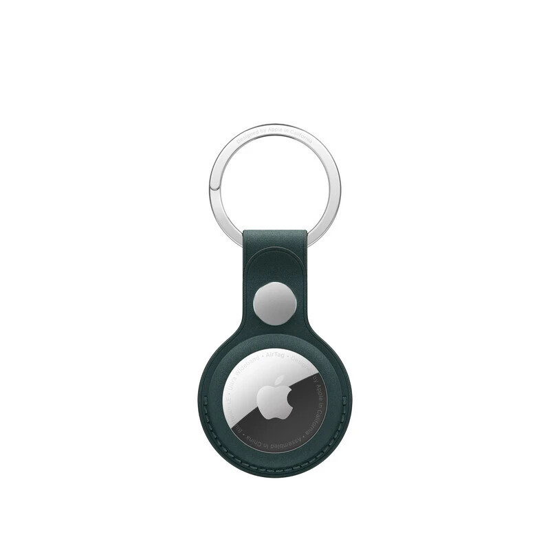 Apple Accessoire - Original Apple - Porte-clés à tissage fin pour AirTag – inoxydable - Vert foncé