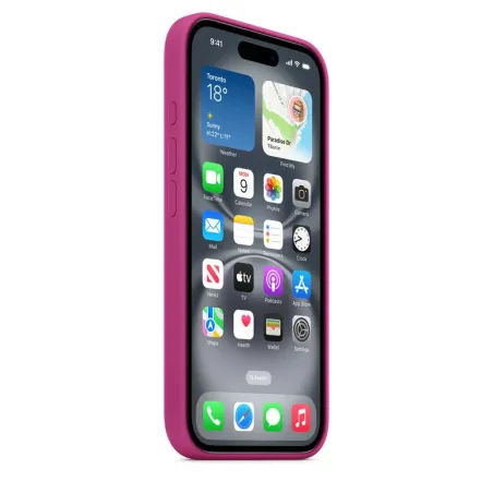 Apple Accessoire - Original Apple - Étui iphone en silicone MagSafe iPhone 16 – couleur Fuchsia
