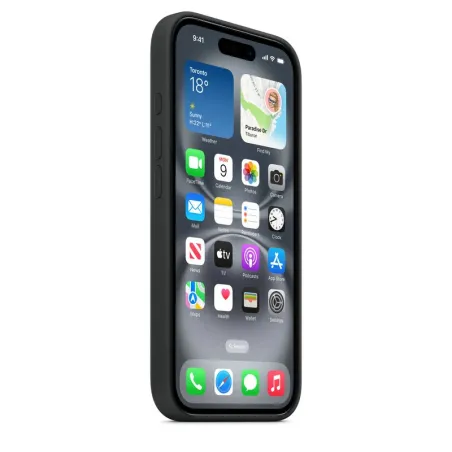 Apple Accessoire - Original Apple - Étui iphone en silicone avec MagSafe iPhone 16 – couleur Noir