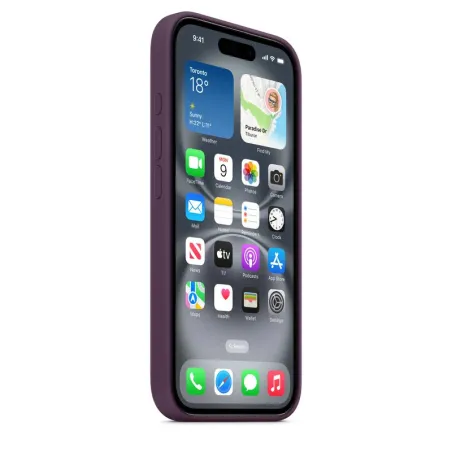 Apple Accessoire - Original Apple - Étui iphone en silicone MagSafe iPhone 16 – couleur Prune
