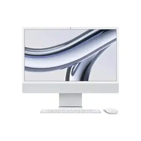 Apple iMac 24" Puce M3 256 Go SSD 8 Go RAM CPU 8 cœurs GPU 8 cœurs Argent - Garantie 1 An