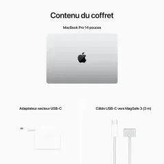 Apple MacBook Pro 14'' - Puce M2 Pro - 512 Go SSD - 16 Go RAM - CPU 10 - GPU 16 - Argent