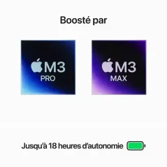 Apple MacBook Pro 14'' - Puce M3 Pro - 512 Go SSD - 18 Go RAM - CPU 11 - GPU 14 - Argent