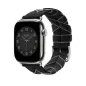 Apple Watch Bracelet Bride Équestre Hermès - Signé Apple - 46 mm - Couleur Simple Tour Bridon Noir/Gris
