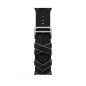 Apple Watch Bracelet Bride Équestre Hermès - Signé Apple - 46 mm - Couleur Simple Tour Bridon Noir/Gris
