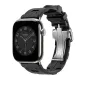Apple Watch Bracelet sportif Hermès - Signé Apple Original - 46 mm - Forme de H - Couleur Simple Tour Kilim Noir