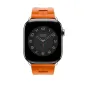 Apple Watch Bracelet Sportif Hermès - Signé Apple - 46 mm - Forme H - Couleur Simple Tour Kilim Orange