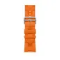 Apple Watch Bracelet Sportif Hermès - Signé Apple - 46 mm - Forme H - Couleur Simple Tour Kilim Orange