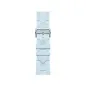 Apple Watch Bracelet Hermès -  Signé Apple - 42 mm - Couleur Simple Tour Kilim Bleu Acier