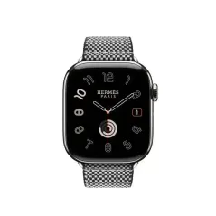 Apple Watch Bracelet Hermès - Signé Apple Original - 42 mm - Couleur Simple Tour Toile H Noir/Écru