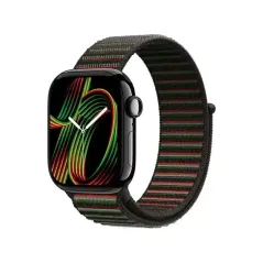 Bracelet Apple Watch 40mm - Signé Apple - Boucle Sport Black Unity Rhythm 42 mm