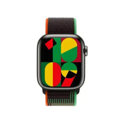 Apple Watch Bracelet - Signé Apple - 40mm  - Boucle Sport Black Unity - confortable - nylon tissé - 41 mm
